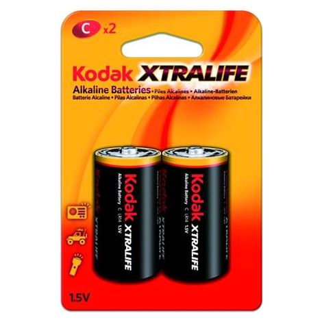 Pile Kodak Alkaline Xtralife 1/2 Torcia 2Pz C
