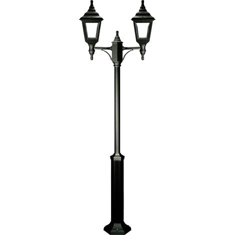 Columna clásica 2 brazos CLIC-CLAC 4 IP44 E27 2x42W 2100mm Negro