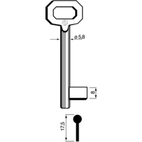 CHIAVI SILCA PATENT 5012 PASSEPARTOUT LUNGA BRONZ  (5 pz) (1/2)
