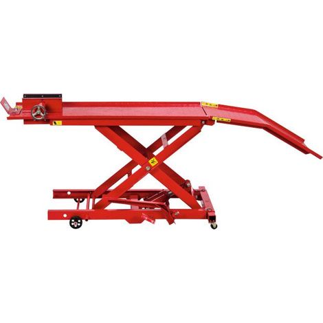 Dema – Pont élévateur moto scooter 360 kg – Hauteur de levée 830 mm – Système hydraulique sensible – Mâchoires de blocage de roue