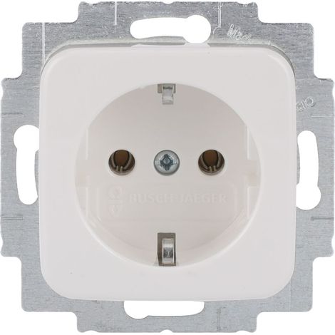 Busch Jaeger Großverpackung 100er 20 EUC-214 BULK SCHUKO Einsatz und Abdeckung alpinweiß Reflex SI (1/5)