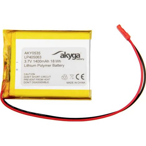 Akyga LP405063 Akkupack x Spezial-Akku LiPo 3.7 V 1400 mAh (1/3)