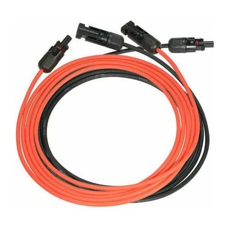 Ligne d'extension solaire photovoltaïque Cable d'extension de panneau solaire avec connecteur MC4 Paire rouge + noir, 14AWG 3 (1/5)