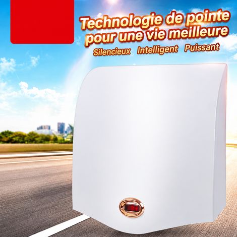 Sèche-mains automatique à capteur infrarouge pour salle de bain, Blanc, 25 × 14 × 26 cm, 1 g – Livraison gratuite (1/5)