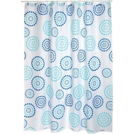 CORTINA DE BAÑO POLIESTER. 180X200 CM PREM.DOTS BLEU (1/2)