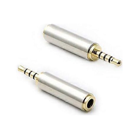 Adaptateur audio convertisseur 3,5 mm femelle vers 2,5 mm mâle (casque 2,5 mm vers 3,5 mm) (1/5)