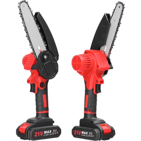 21V 6inch Scies d'élagage électrique portables Small Wood Diffusant Brosse de tronçonnerie Motor à une main outil de travail du bois pour Garden Orchard