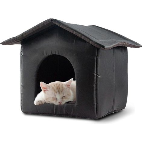 Katzenhaus für draußen  Wasserdichtes Katzenhaus für draußen  Schmutzabweisender Oxford-Schutzkäfig für Freigängerkatzen  Faltbares und tragbares Hundehaus  Wasserdichter Unterschlupf