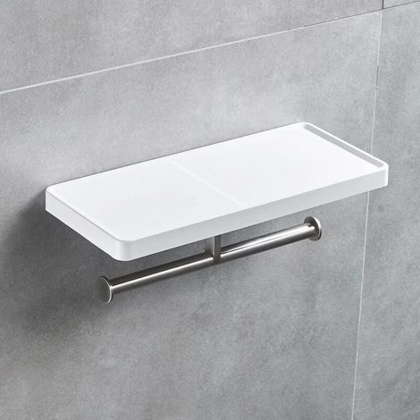 Toilettenpapierhalter, Wandmontage, weiß (1/4)