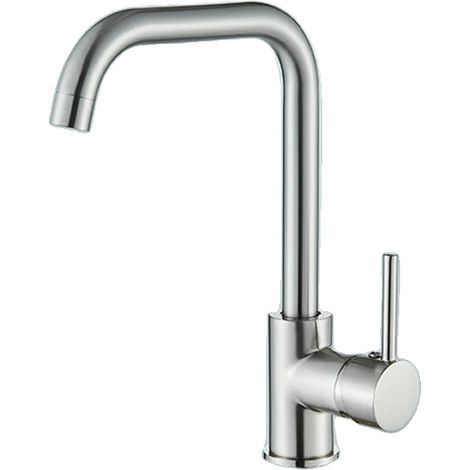 Grifo de cocina de baja presión de agua, agua fría y caliente, construcción de latón duradero. (1/2)