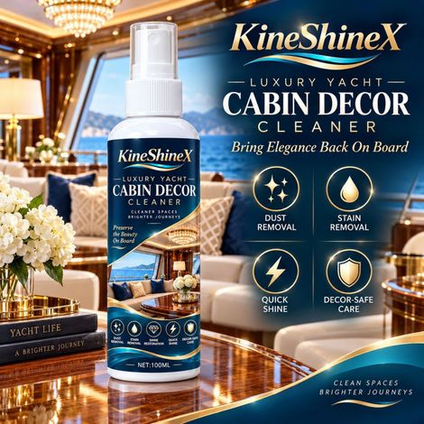 KineShineX Luxus-Yachtkabinen-Reinigungsspray – Entfernt Staub von Kristalllüstern, glänzenden Holzpaneelen und Metalldekorationen (1/5)