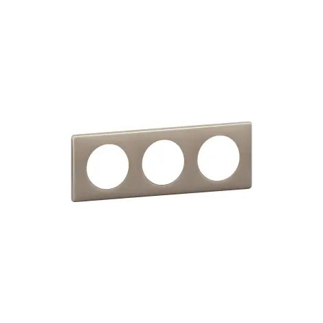Legrand – Plaque Vimar Céliane laquée 3 postes – Finition galet élégante – Compatible support Batibox – Usage intérieur uniquement - LEG066613