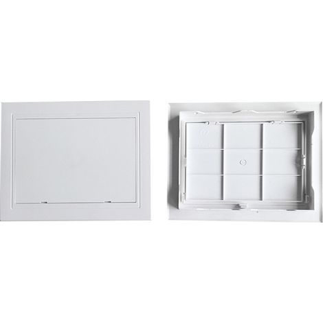2 Stück Revisionsklappen für Rollladen- und Türjustierung, hochwertiger weißer ABS-Kunststoff, verschiedene Größen. 10 x 15 cm (1/4)