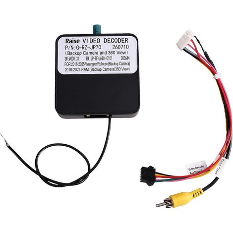 Adaptador de cámara 360 para automóvil, decodificador de video AHD LVDS a CVBS RAISE G-RZ-JP70, compatible con JEEP Wrangler Rubicon y Dodge RAM 2025. (1/5)