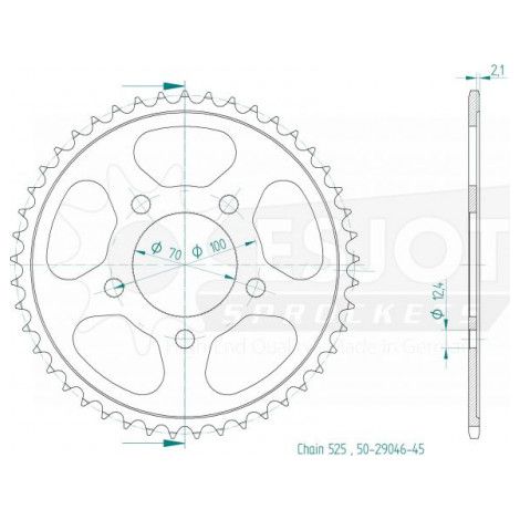 Couronne Acier BMW - 525 - 45 Dents - Made in Germany