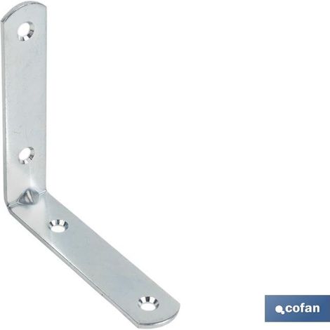 Équerre en acier zingué de 20 mm pour l'assemblage de panneaux à 90°
