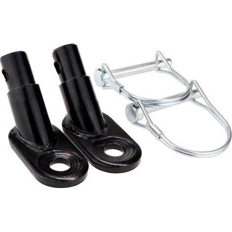 Un jeu de 2 connecteurs de montage universels adaptés aux connecteurs de remorque de vélo de même taille.