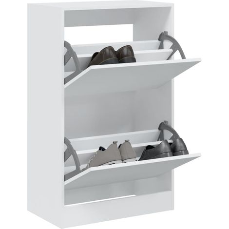 Schuhschrank Weiß 60x34x96,5 cm Holzwerkstoff