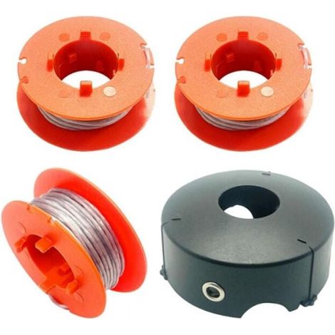F016800175 Spools for Bosch Art 23 26 30 Easytrim and Combitrim, Pro-Tap automatic spool line, 8 m x 1.6 mm with cap (3 spools + 1 cap) LOY (1/4)