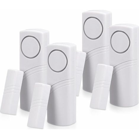 [JAMAIS UTILISÉ]Lot de 4 Alarmes Sans Fil pour Portes et Fenêtres - Anti-Intrusion, Magnétiques, 100 dB - Protection Maison Contre Cambriolage (1/4)