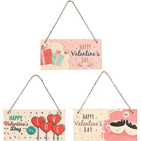 Lot de 3 panneaux suspendus pour la Saint-Valentin (1/3)