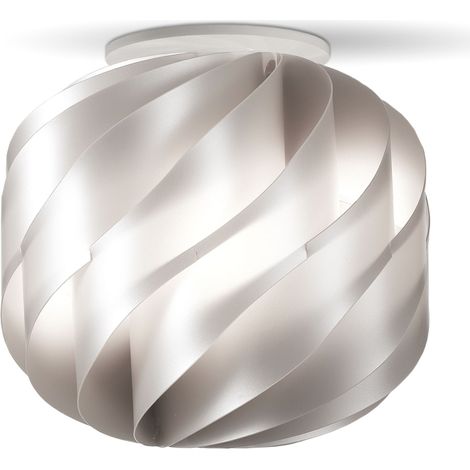 Plafoniera Moderna Globe Polilux ® Argento 1 Luce E27 D40Cm (1/2)