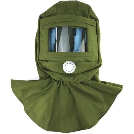 Chapeau de sablage en toile, protection peinture, protection poussière, masque de sablage industriel, protection meulage (vert)