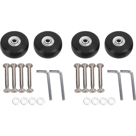 4 Sätze Ersatz-Kofferrollen, Achsen und Deluxe-Reparaturwerkzeug 50 x 20 x 6,1 mm (1/5)