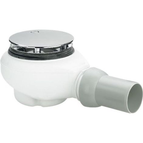 Villeroy & Boch – Bonde de douche 90mm sortie horizontale – Cache blanc – Compatible receveur à poser ou à encastrer – Garantie 2 ans