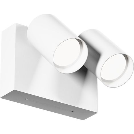 Applique D'Extérieur Ges2073 En Aluminium Moulé Sous Pression, Led Orientable 18W, Switch Cct 3000K/4000K/6500K, Ip65, Blanc - Gealuce (1/2)