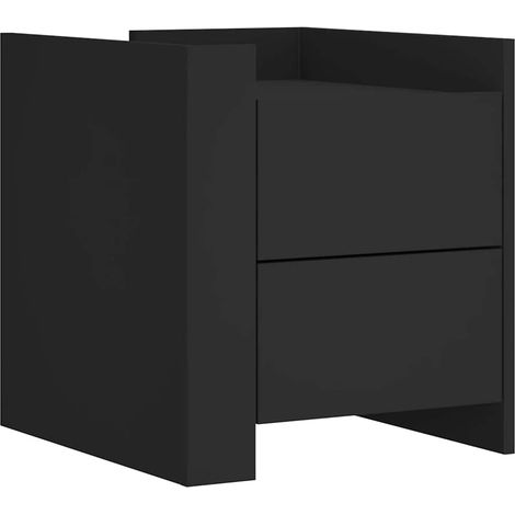 Maison Exclusive - Nachttisch Schwarz 45x50x50 cm Holzwerkstoff