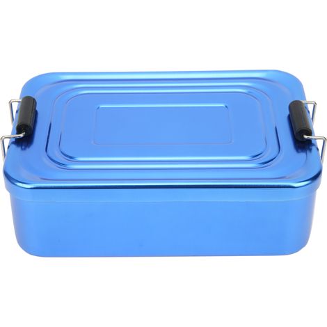 Tragbare, wiederverwendbare Lunchbox aus Aluminium für Picknicks im Freien mit Clipverschluss. (1/5)