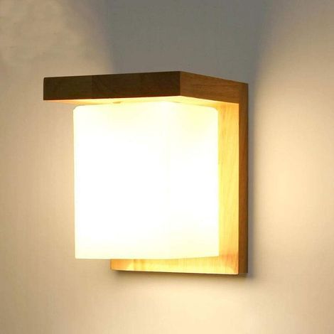 Wandleuchte Einfaches modernes Schlafzimmer Nachttischlampe Massivholz Moderne chinesische Gallway Korridor Eingang Erstellt LED-Licht Dekoration Wand Multifunktionaler Lampenschirm (1/5)