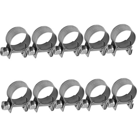 10 Mini-Kraftstoffschlauchschellen aus Edelstahl, 6 mm–20 mm (optionale Größe) (1/5)