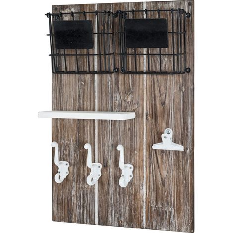 Tableau Mémo en Bois "Vintage" 55cm Naturel (1/2)