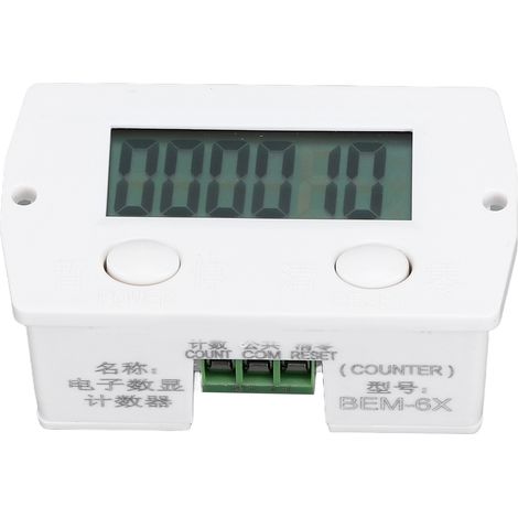 BERM Elektronischer Zähler mit magnetischer Induktion und Digitalanzeige, industrieller Stanzzähler 0–999999 (1/5)