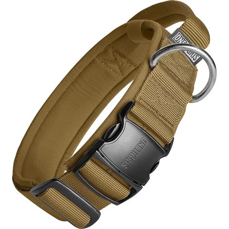 Collier avec Boucle en métal pour Chien, Marron, M (1/5)