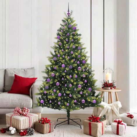 Künstlicher Klapp-Weihnachtsbaum mit 300 LEDs Grün 180 cm