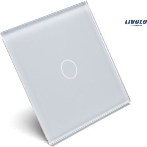 Panneau de verre blanc simple Livolo 701-61 (1/3)