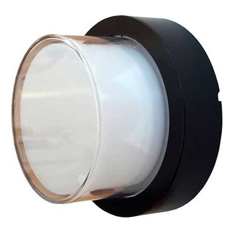 V-TAC VT-828 Lampada LED 12W tonda nero bianco caldo 3000K waterproof IP65 - sku 8541