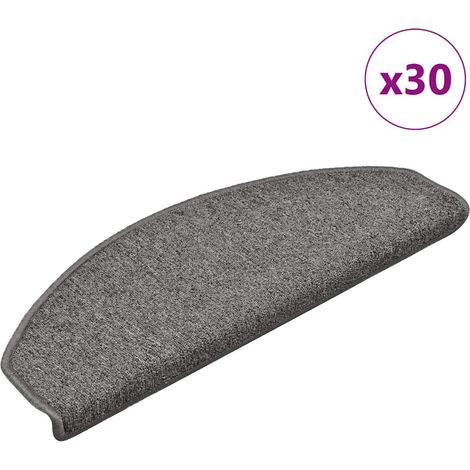 Stufenmatten 30 Stk. 65x24x4 cm Dunkelgrau Halbrund Groß