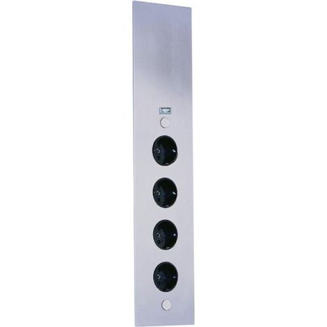 Küchensteckdose Riva mit USB, 4-fach Edelstahl Ecksteckdose Küche (1/3)