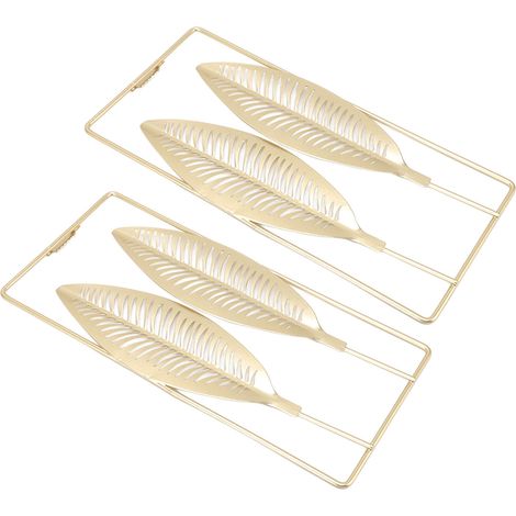 Set aus 2 goldenen Metall-Wandskulpturen mit Rahmen, für Wohnzimmer, Schlafzimmer, Büro oder Arbeitszimmer. (1/5)