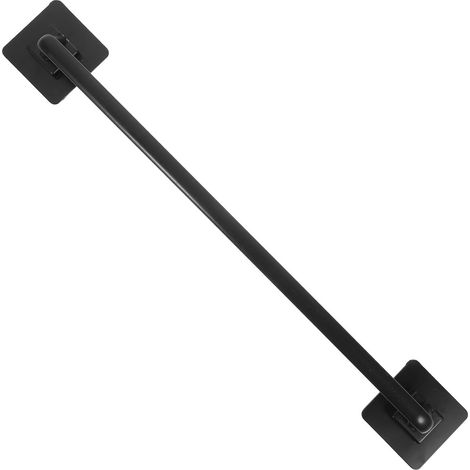 Porte-serviettes mural noir pour sa 45 cm, sans perçage, pour torchons (1/5)