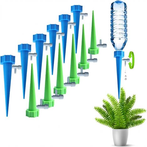 Sistema di irrigazione automatico per piante (confezione da 12) – con valvola a flusso lento (1/5)