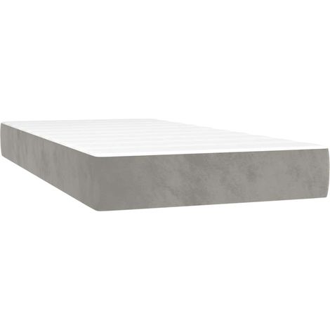 Maison Exclusive - Materasso a Molle per Bambini Rigidità Media Grigio Chiaro 80x160cm in Velluto