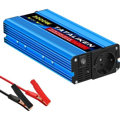 Inverter solare, convertitore a onda sinusoidale pura, uscita stabile 220-240 V, display LED intelligente per un utilizzo affidabile in casa, auto e energia solare, 10000 W, 12 V 50 Hz, 220-240 V, Eur (1/2)