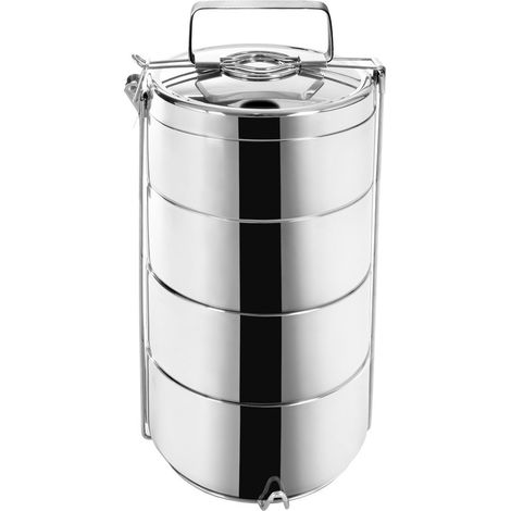 Fiambrera térmica de acero inoxidable de 4 niveles, 4 x 900 ml (1/5)