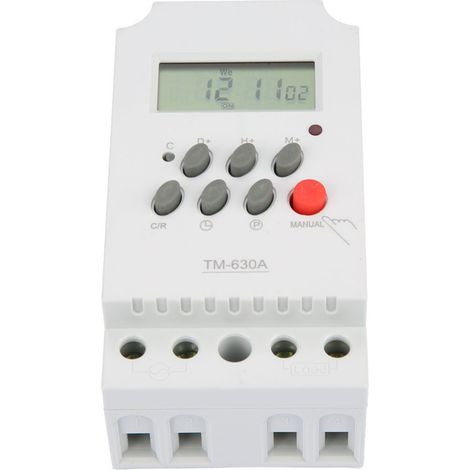 Interrupteur horaire numérique digital TM630A mini LCD 12V DC, minuteur programmable de contrôle pour alimentation (1/5)