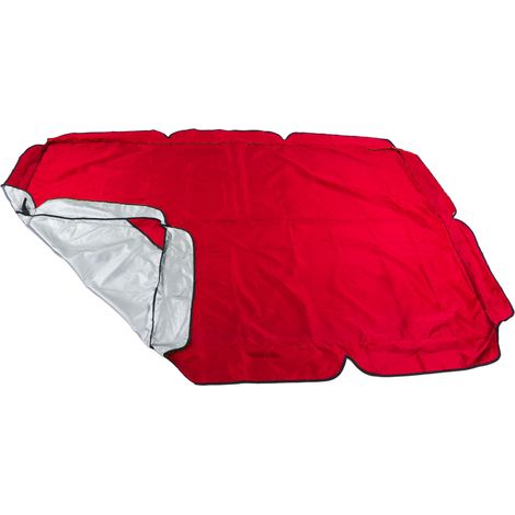 Toile de rechange pour balancelle, en tissu Oxford argenté imperméable, rouge, pour jardin ou balcon. (1/5)
